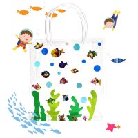(디머스) 여름바다꾸미기 작품 투명비닐 가방만들기 1인용