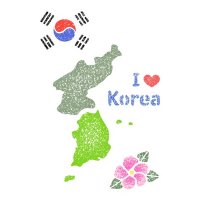 스텐실도안 4430 아이러브 코리아 태극기 무궁화 지도 도안 (나무인형키즈)