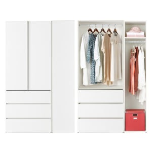 한샘 샘베딩 스테디 옷장세트 120cm높이194cm 서랍형 10종