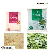 냉동야채 냉동 대파 다진마늘 세트 (각1kg)  1세트  2KG