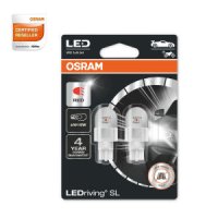오스람 LED 후진등 W16W 테일램프 브레이크등 레드 (2개입)