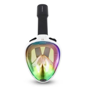 다이비프로 익스트림 풀페이스 스노쿨링 마스크 + 파우치  블랙화이트 UV코팅  L/XL(130mm x 180mm)