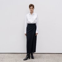 JAIN SONG 제인송 Wool Wrap Skirt 남색 PFE JUJK201-50