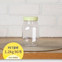 동아정밀공업 꿀병 1 2Kg X 90개 6BOX 플라스틱 PET 용기 꿀 쨈병 과일청