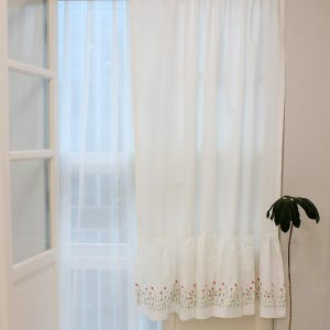 장미 광목커튼 안방 작은방커튼