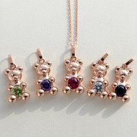 14k 탄생석 하리보 곰 목걸이 펜던트[펜던트,팬던트,14k펜던트,진주펜던트,진주팬던트,스와로브스키진주]