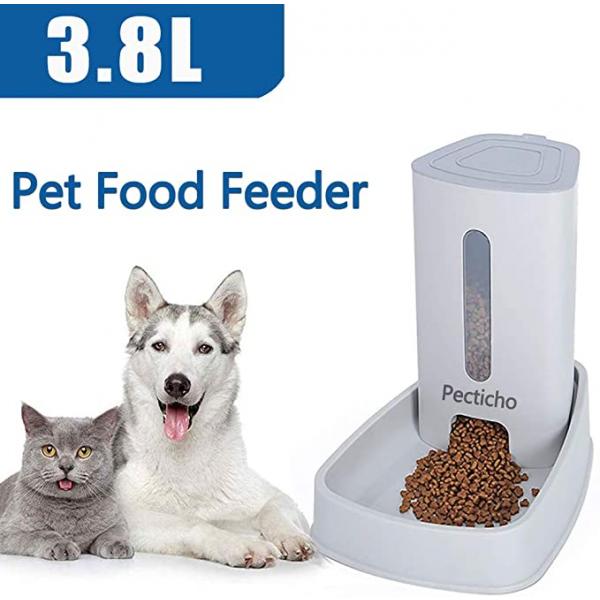 Meikuler Pets Auto Feeder 3.8L,Food Feeder and Water Dispenser Set for Small & Big Dogs Cats and Pets Animals 