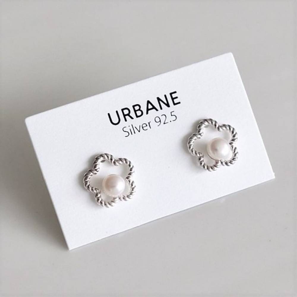 silver pearl earrings" earring necklace Recommend a product : WESEB