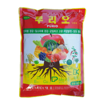 모두싹판다 대유 부리오 500g 인산 가리 칼리 수용제 도장 웃자람 <b>억제</b> 잔디 고추 사과 참외 토마토