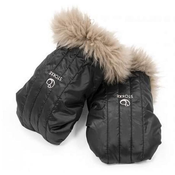 Berocia Black Waterproof Women Men Winter Stroller Gloves Hand Muff Warmers Extra Thick Anti-Freeze 