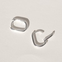 어나더레이어 ANOTHER LAYER Square Round Earring - Silver925