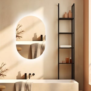 양타원형 LED거울 터치 간접 조명