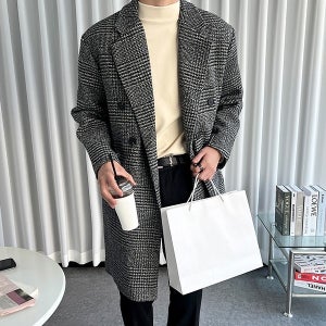 트렌디한 글렌 체크 코트