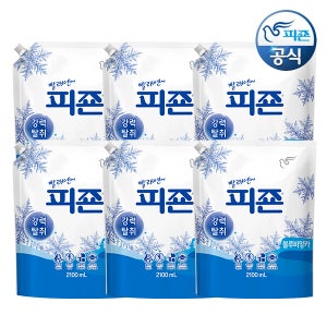 피죤 섬유유연제 블루비앙카 2100ml 리필 x 6개