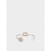 로저비비에 팔찌 Roger Vivier RV Bouquet Strass Buckle Bracelet in Metal REWB1070100AGKG005