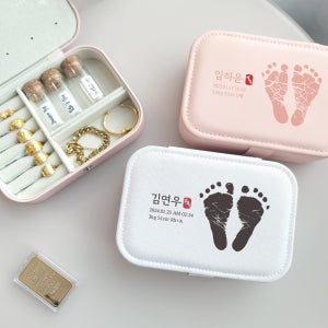 지키자! 아기 발도장  돌반지 보관함 보석함 출산선물, 달금손
