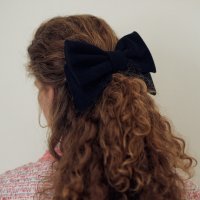 엘리자베스 모먼트 Premium Simple Wool Ribbon Hair Pin