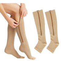 구리 압축 양말 스타킹 지퍼 chaussette 드 medias de compresion