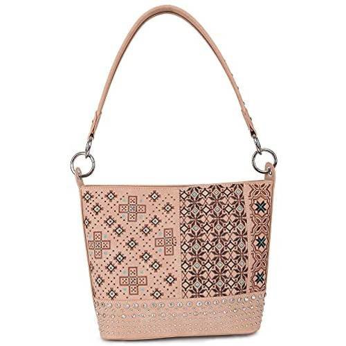 Western Wolf Dream Catcher Embroidery Feather Conceal Carry Women Handbag Purse in 5 colors 
