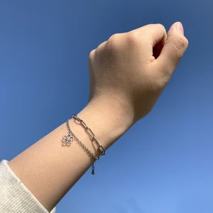 벚꽃 레이어드 팔찌 기부팔찌 후원 소아암 백혈병, 이즈맹