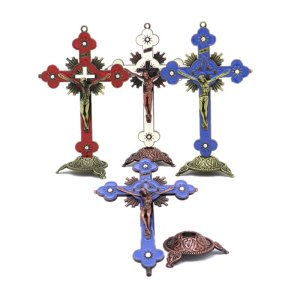 예수 십자가 가톨릭 종교 그리스도 정교회 용품 홈 인테리어 기독교 거룩한 빛 태양 꽃 사무실 보석
