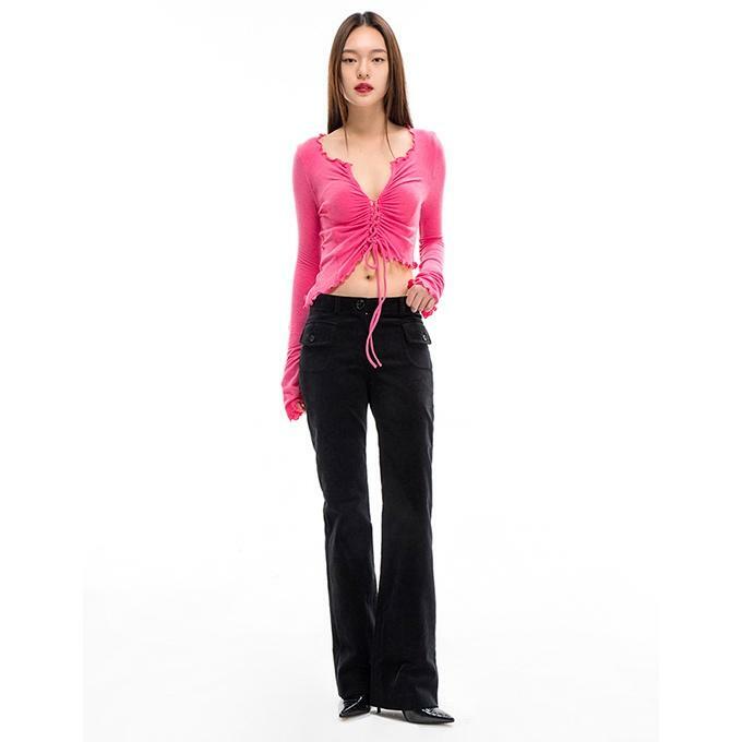 [카프리슈] SEMI BOOTSCUT POCKET CORDUROY PANTS_BLACK