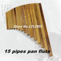 팬 플루트 15 파이프 천연 대나무 관악기 Panpipe G F 키 Flauta Xiao 수제 Panflute Flauta 악기