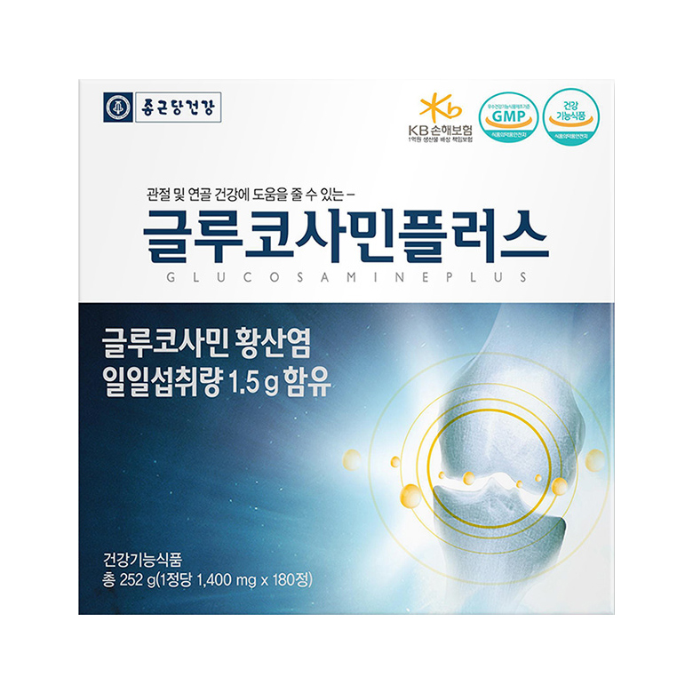 종근당건강 <b>글루코사민</b> <b>플러스</b> 관절영양제  180정  1개