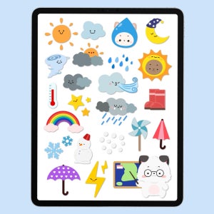 [굿노트 스티커] 멍몽이와 오늘의 날씨, 제이펠