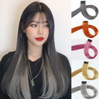 글리터 머리 헤어 피스 컬러 2021 유행색 걸개 염색 진짜 머리 염색 가짜 머리 염색 긴