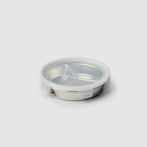 [자주] 스테인리스 원형 세칸나눔찬통 600ML - 실버 (J70N9020856)