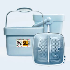 달리 물통 하늘 (중) 5L 2칸 붓꽂이 입시 미술 다기능 2칸 수채화 다용도 세척