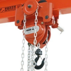 쌍용리프트 일체형 로우 헤드 10톤 SHK-10 클린사업장, 낮은사업장, 체인블럭 탈부착