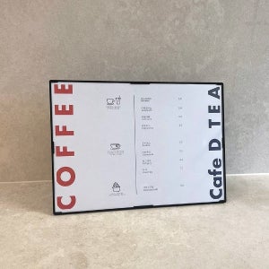아크릴메뉴판 부착형 안내판 POP꽂이 가격표 부착용꽂이판 원프레임 A6블랙