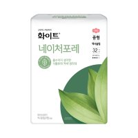 화이트 네이처포레 맥시 슬림 중형 생리대 날개형 32p