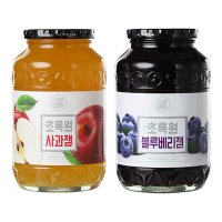 초록원 사과잼 1kg + 블루베리잼 1kg/과일잼