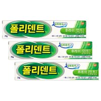 폴리덴트 의치부착재 틀니접착제 70g 후레쉬 민트 X 3개