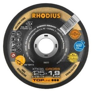 로디우스 절단석 XTK35 1.9T CROSS 5인치 1박스 스틸/서스용 절단과 연마를 동시에 독일 컷팅날 그라인더날