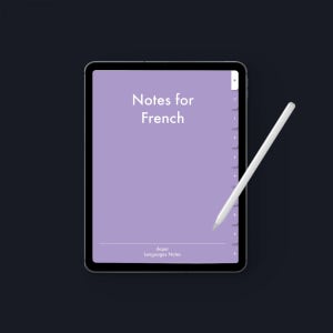 프랑스어 굿노트 단어장 공부 노트 아이패드 속지 pdf 노타빌리티, 데이퍼