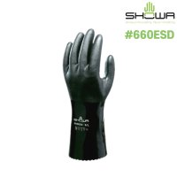 SHOWA PVC 코팅 정전기방지 장갑 방수 쇼와 660ESD