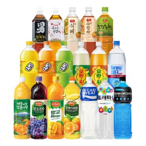 (1.5L 음료수 골라담기) 나랑드사이다 오란씨 광동헛개차 옥수수수염차 탐스제로 포카리스웨트 파워에이드 토레타 페트음료모음