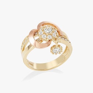 14K 18K 비쥬팝 샤인 하트 딸랑이 애끼 반지 46703