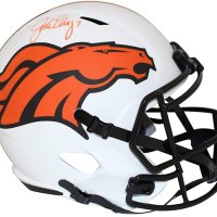 JOHN ELWAY 사인 DENVER BRONCOS FS LUNAR SPEED HELMET BAS