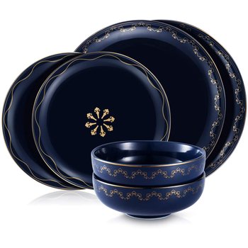 navy blue dinner plates