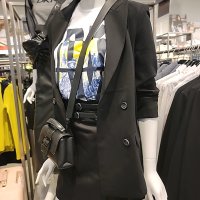 DKNY 여성 OVERSIZED PONTE BOYFRIEND JACKET