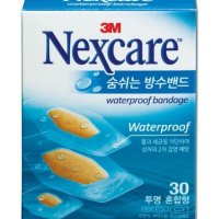 3M 넥스케어 숨쉬는 방수 밴드 투명 혼합형 30매