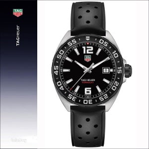 태그호이어 WAZ1110 FT8023 남성 우레탄밴드 시계 포뮬러1 쿼츠 블랙 41mm 티타늄 베젤 200M 방수시계 러버밴드