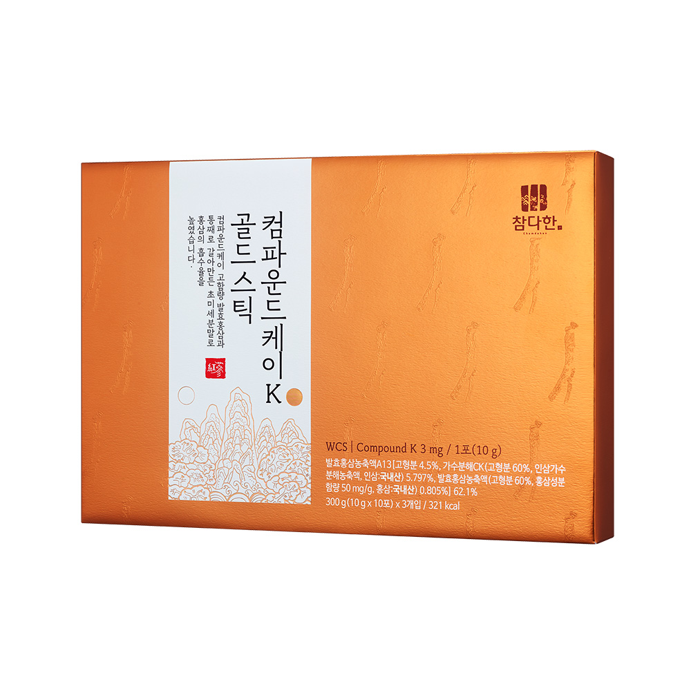 참다한 <b>컴파운드케이</b>K 골드 홍삼 스틱 10g x 30개입