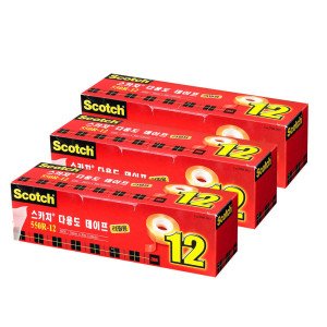 3M 3M 스카치 550R 다용도 테이프 리필 18mm x 30m (12개)