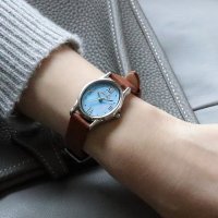 벤앤쿠 Gem-Silver Aquamarine leather